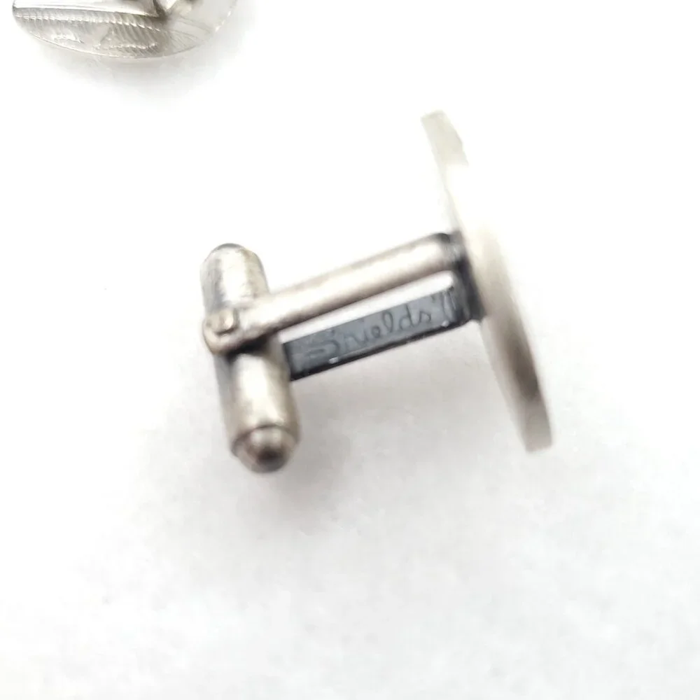 Vintage Cufflinks Silver Tone Oval Round Anson Shields Unbranded Lot Of 5 Pair